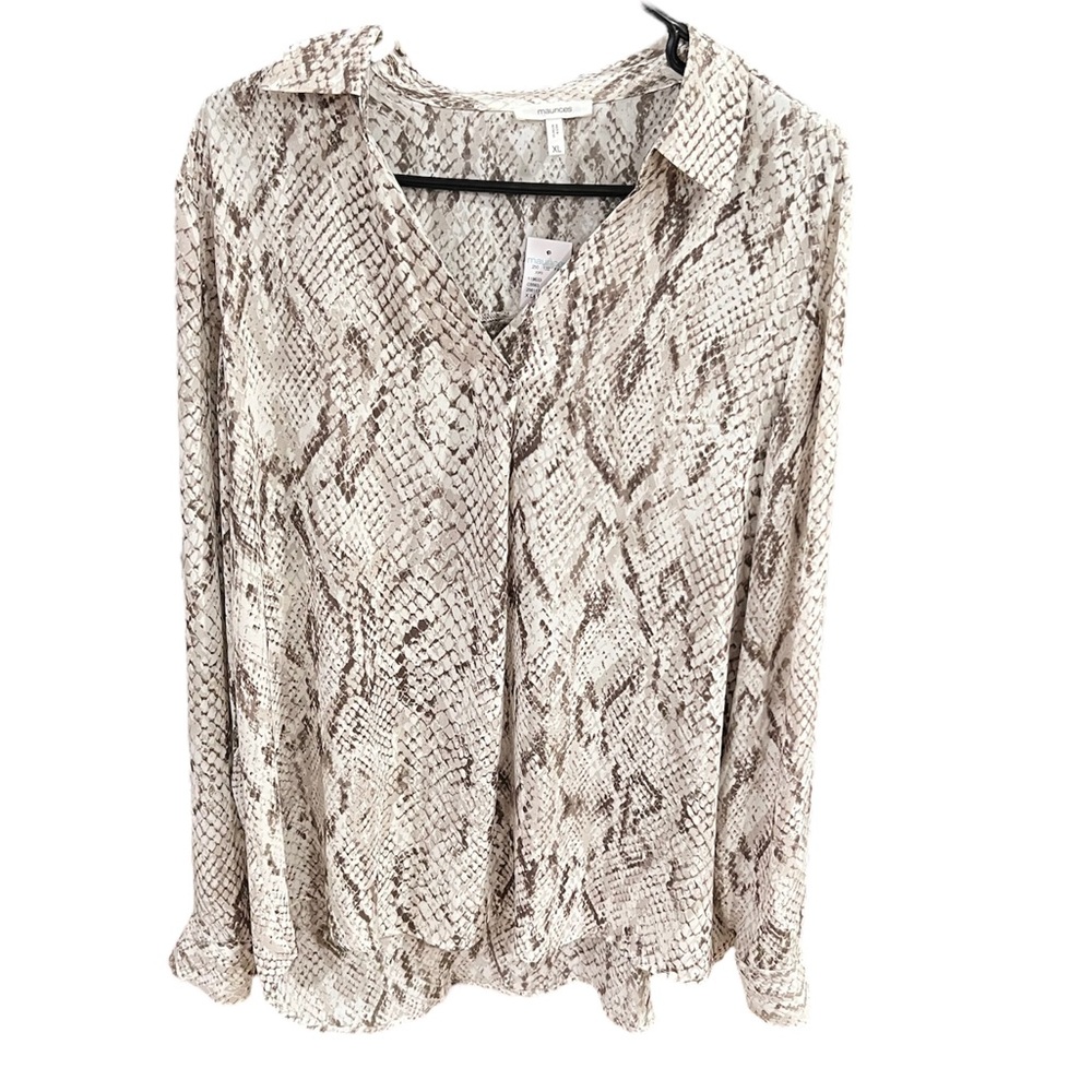 NWT Maurice’s Reptile Print Blouse